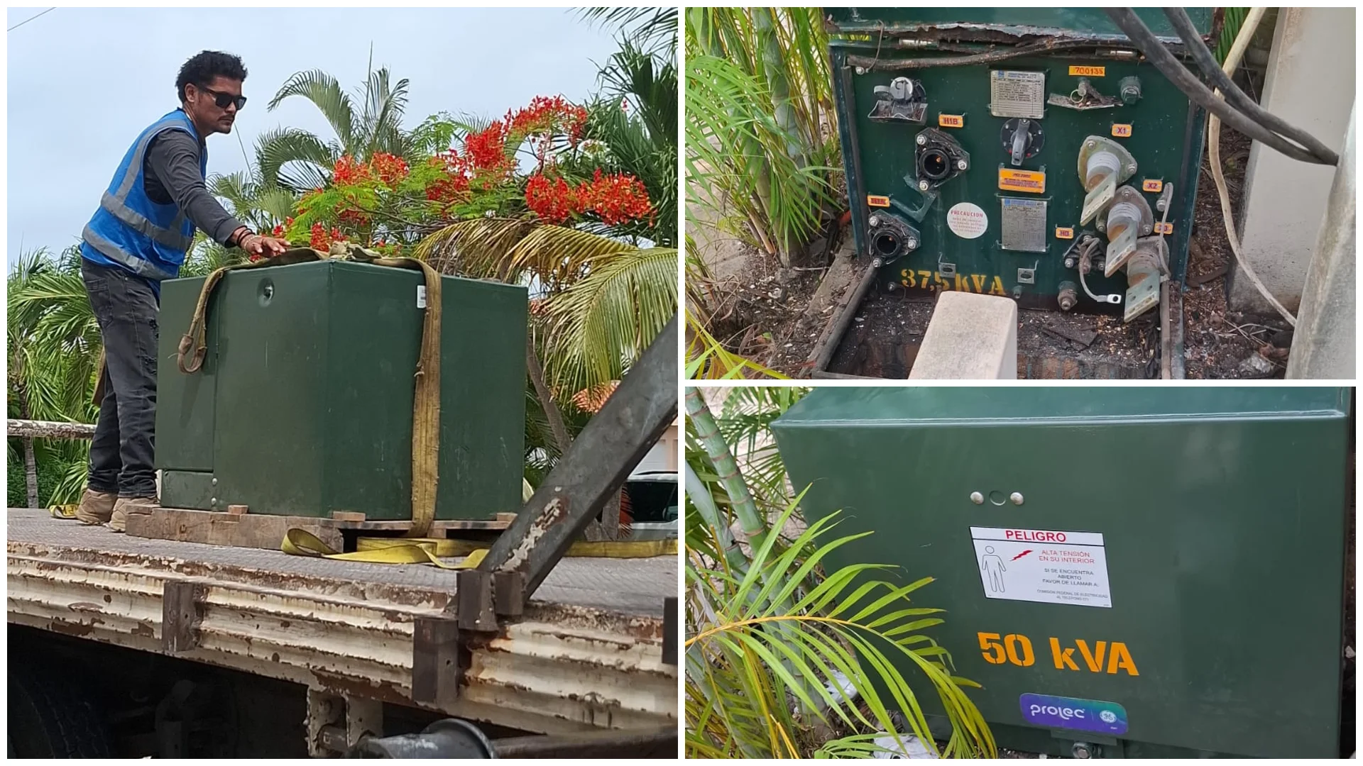 Preinstalación de transformadores de pedestal y poste